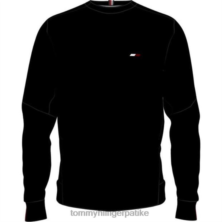 Tommy Hilfiger хилфигер спорт лого црев врат - 2D08020886 Tommy Hilfiger Clothing црна