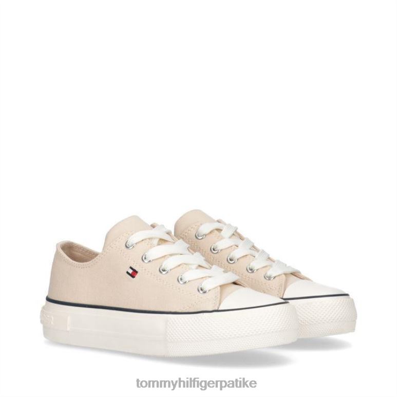 Tommy Hilfiger беверли платнене патике јуниор - 2D08020765 Tommy Hilfiger Shoes беж 500