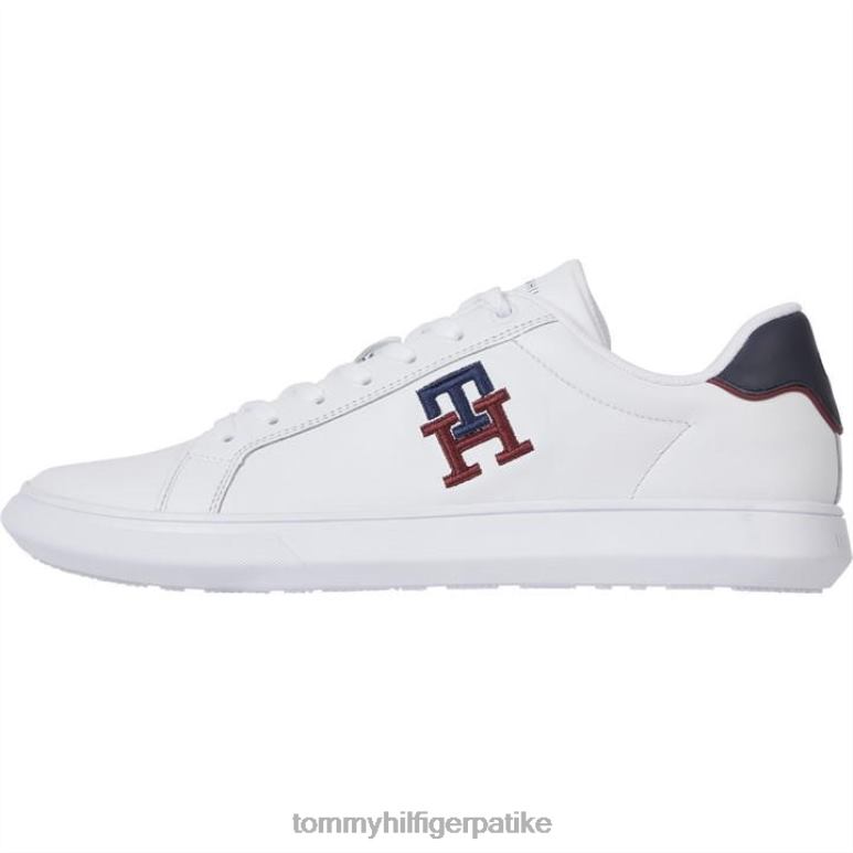 Tommy Hilfiger кожни монограм на ђону - 2D08020906 Tommy Hilfiger Shoes бела ибр