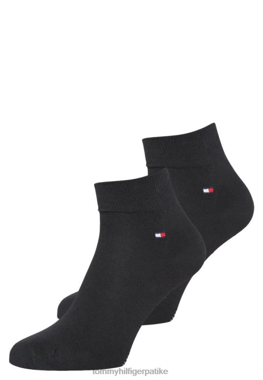 Tommy Hilfiger мушке четвртине 2 паковања чарапа - 2D0804161 Tommy Hilfiger Srbija црна
