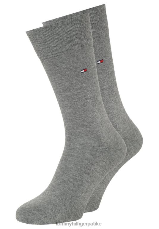 Tommy Hilfiger мушке чарапе класичне 2 паковање чарапа - 2D0806812 Tommy Hilfiger Srbija средње сиви меланж