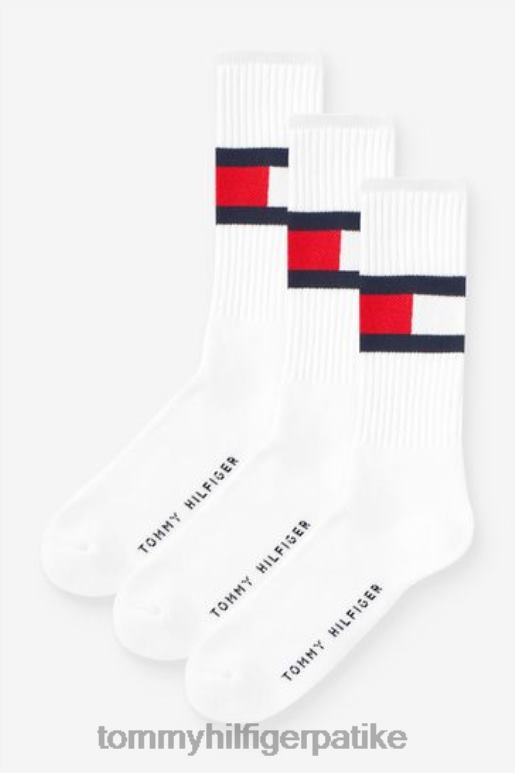 Tommy Hilfiger мушке чарапе са заставом 3 ком - 2D0803104 Tommy Hilfiger Srbija бела