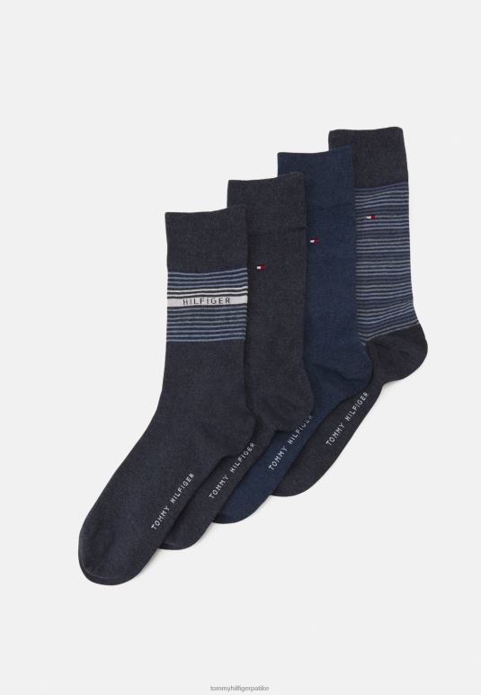 Tommy Hilfiger поклон кутија пругастих чарапа од 4 паковања - 2D0807004 Tommy Hilfiger Srbija фармерке