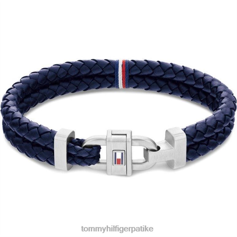Tommy Hilfiger гентс морнарска плетена наруквица - 2D08019947 Tommy Hilfiger Srbija морнарско/сребро