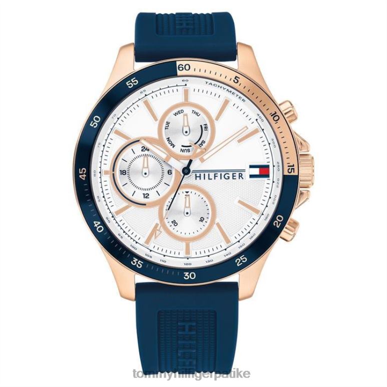Tommy Hilfiger мушки плави силиконски спортски сат - 2D08020054 Tommy Hilfiger Srbija плаво/бело