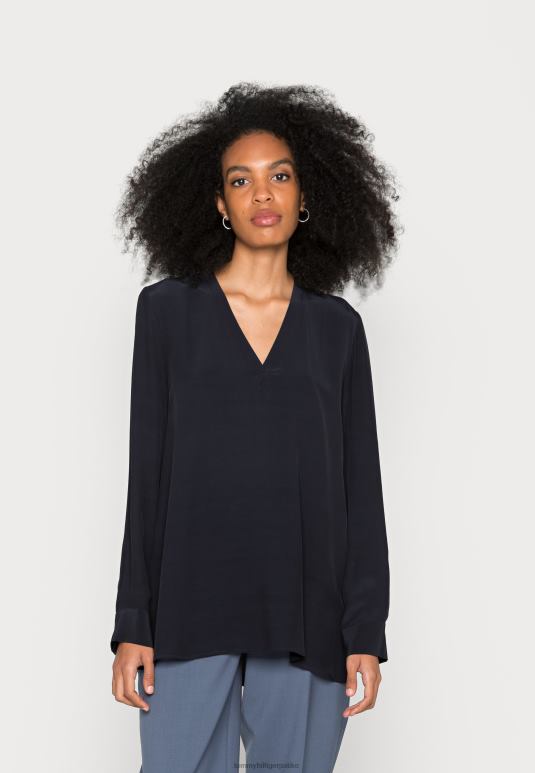 Tommy Hilfiger чврста блуза са в изрезом - 2D0807219 Tommy Hilfiger Srbija пустињско небо