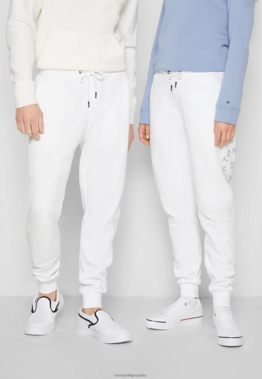 Tommy Hilfiger доњи део унисекс тренерке са округлим графичким дизајном - 2D0805623 Tommy Hilfiger Srbija бела