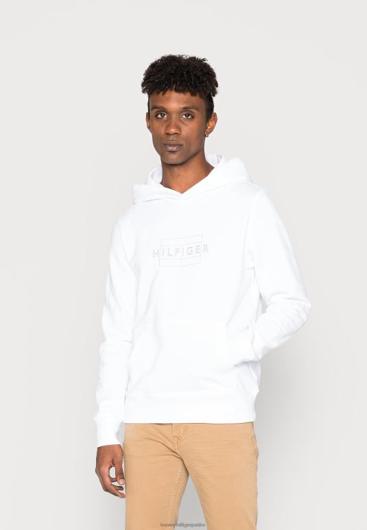 Tommy Hilfiger дуксерица са капуљачом са линеарном заставом - 2D0804495 Tommy Hilfiger Srbija бела