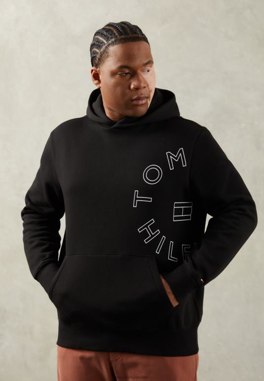 Tommy Hilfiger дуксерица са капуљачом округлог облика - 2D0804830 Tommy Hilfiger Srbija црна