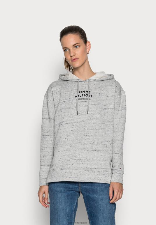 Tommy Hilfiger дуксерица с капуљачом са опуштеним принтом у облику јата - 2D0805398 Tommy Hilfiger Srbija светло сиви врес