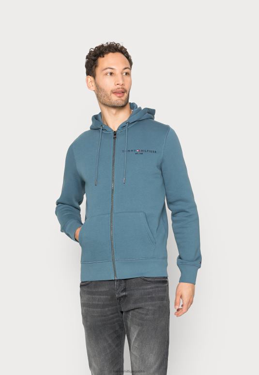 Tommy Hilfiger дукс са рајсфершлусом са логотипом - 2D0807397 Tommy Hilfiger Srbija угљен плава
