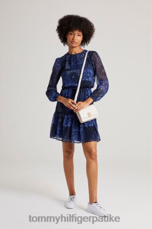 Tommy Hilfiger пејсли миди хаљина - 2D0803201 Tommy Hilfiger Srbija плава