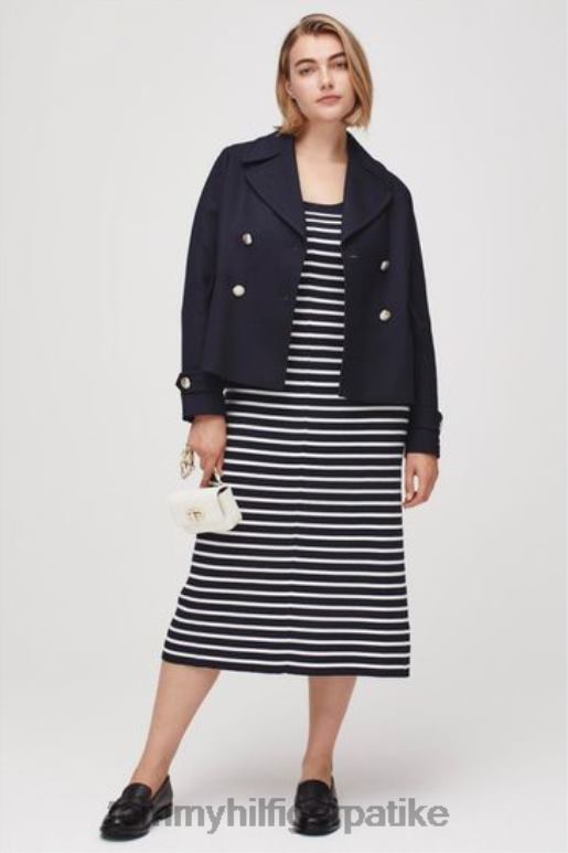 Tommy Hilfiger хаљина са широким изрезом - 2D0803434 Tommy Hilfiger Srbija плава