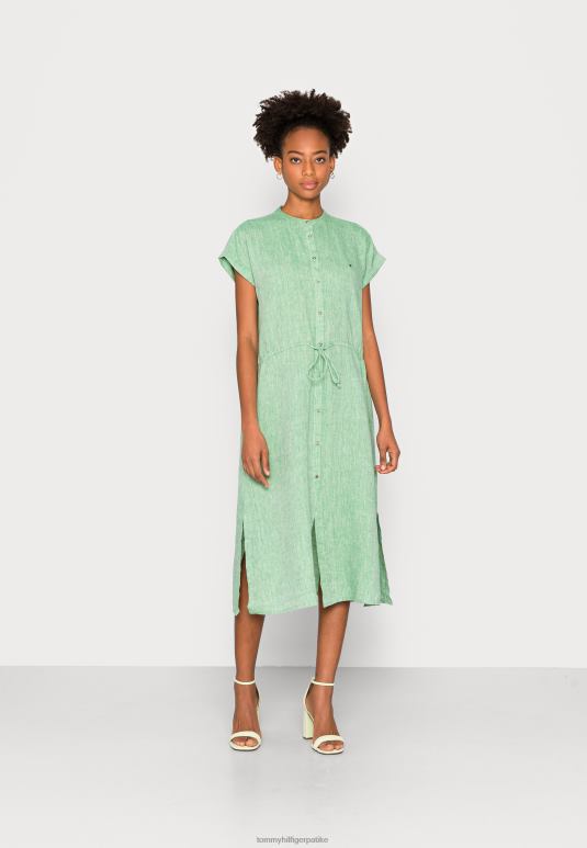 Tommy Hilfiger миди кошуља хаљина дневна хаљина - 2D0807423 Tommy Hilfiger Srbija ботаничка зелена