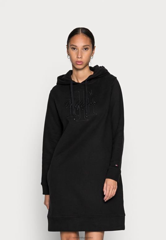 Tommy Hilfiger сцрипт хоодие хаљина дневна хаљина - 2D0807507 Tommy Hilfiger Srbija црна