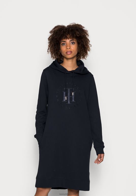 Tommy Hilfiger обична кратка хаљина са капуљачом дневна хаљина - 2D0807538 Tommy Hilfiger Srbija пустињско небо