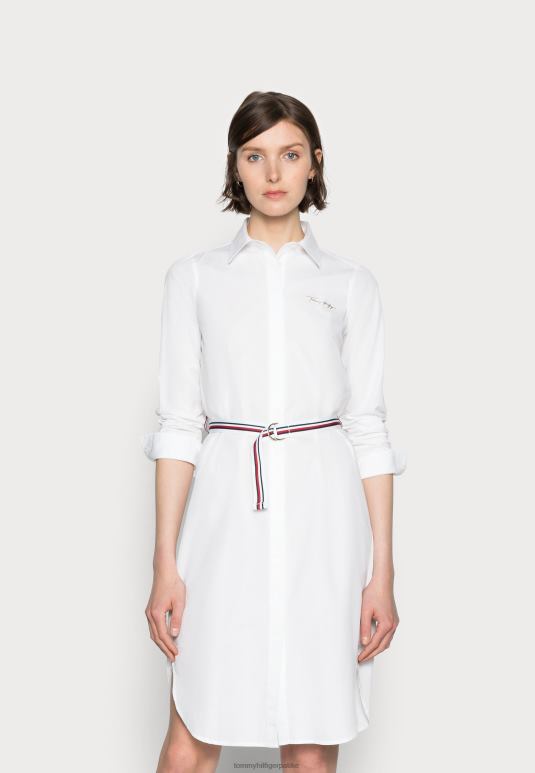 Tommy Hilfiger каиш миди кошуља хаљина кошуља хаљина - 2D0808105 Tommy Hilfiger Srbija бела