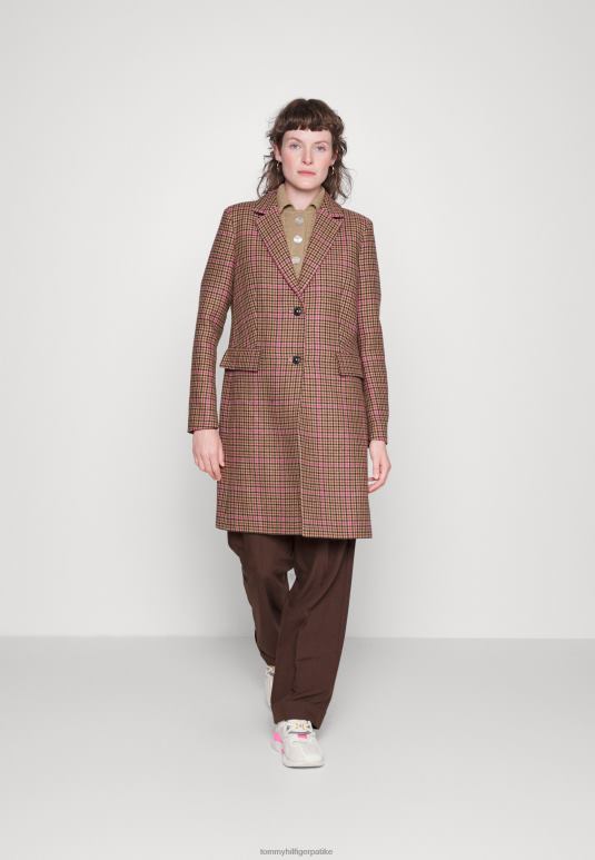 Tommy Hilfiger провери класични капут класични капут - 2D0805604 Tommy Hilfiger Srbija пастир/магента