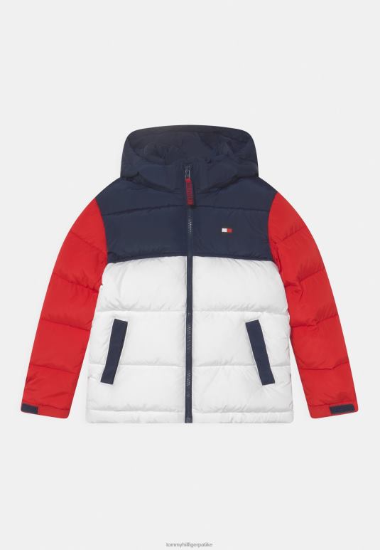 Tommy Hilfiger аласка цолоурблоцк пуффер унисекс зимска јакна - 2D0806308 Tommy Hilfiger Jakne дубоко гримизно