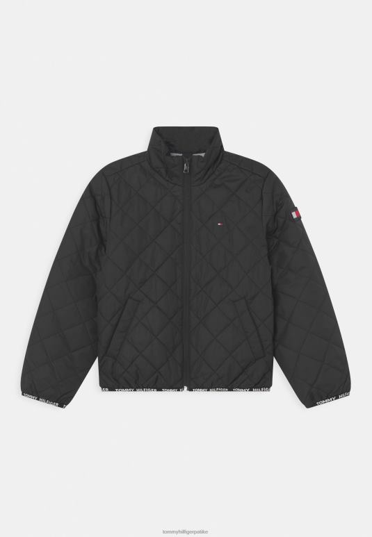Tommy Hilfiger везивање прошивене лаке јакне - 2D0808451 Tommy Hilfiger Jakne црна