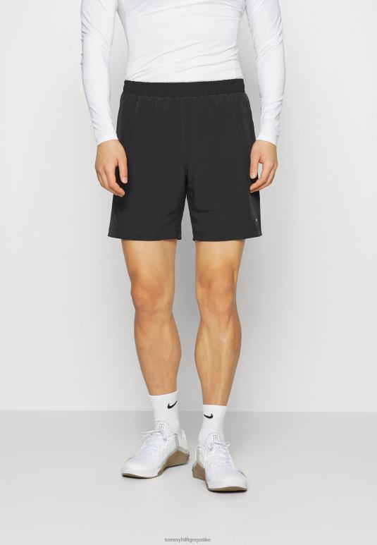 Tommy Hilfiger кратки спортски шортс за тренинг са глобалстрипе траком - 2D0808779 Tommy Hilfiger Srbija црна