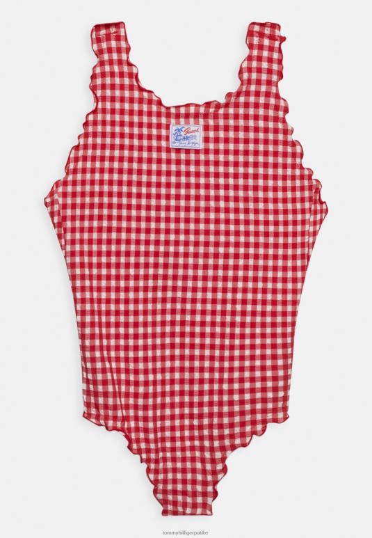 Tommy Hilfiger једноделни купаћи костим - 2D0805565 Tommy Hilfiger Srbija примарни црвени и бели гингем