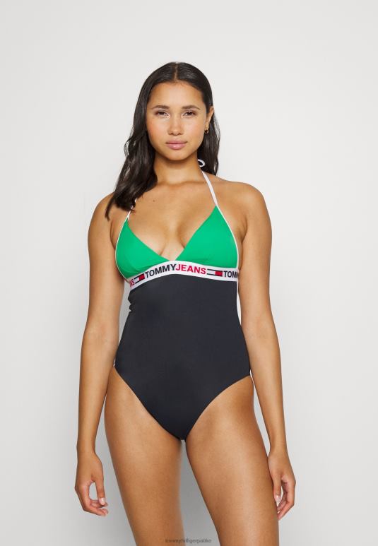Tommy Hilfiger троугласти једноделни купаћи костим - 2D0805708 Tommy Hilfiger Srbija примарно зелено