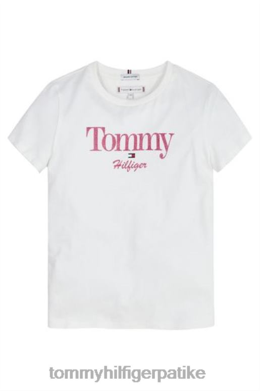 Tommy Hilfiger графичка светлуцава мајица - 2D0803124 Tommy Hilfiger Srbija бела