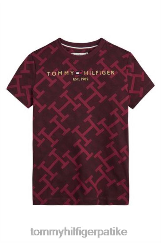 Tommy Hilfiger аоп мајица са монограмом у - 2D0803703 Tommy Hilfiger Srbija црвена