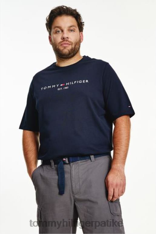 Tommy Hilfiger велика и висока мајица са логотипом - 2D0803781 Tommy Hilfiger Srbija плава