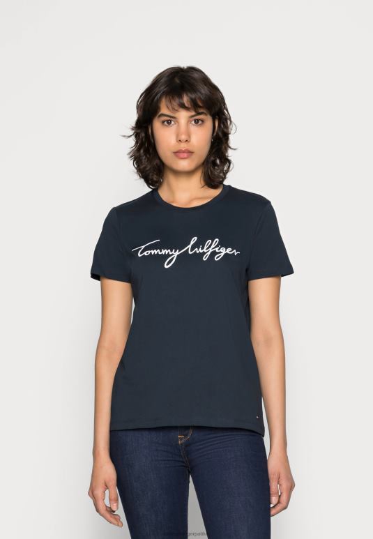 Tommy Hilfiger Херитаге мајица са графиком са округлим изрезом - 2D0803976 Tommy Hilfiger Srbija поноћ