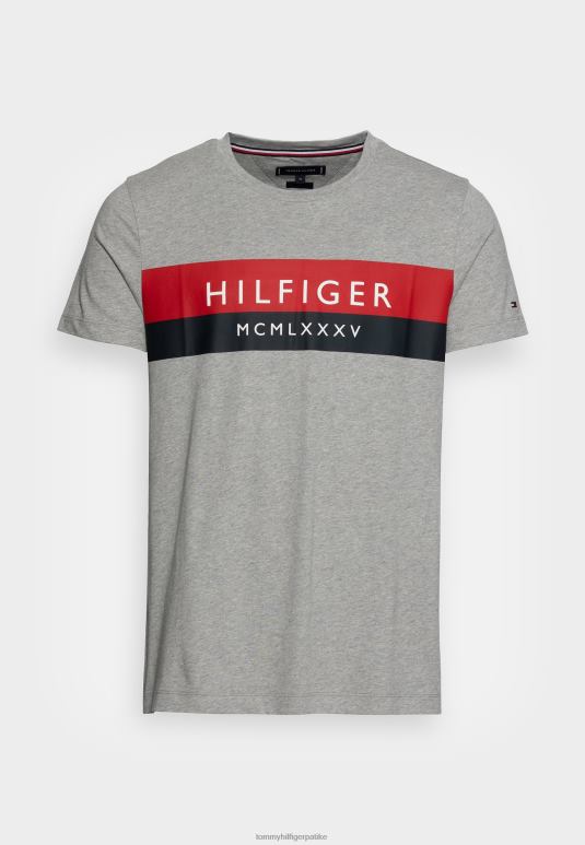 Tommy Hilfiger двобојна мајица са штампом - 2D0804256 Tommy Hilfiger Srbija светло сиви врес