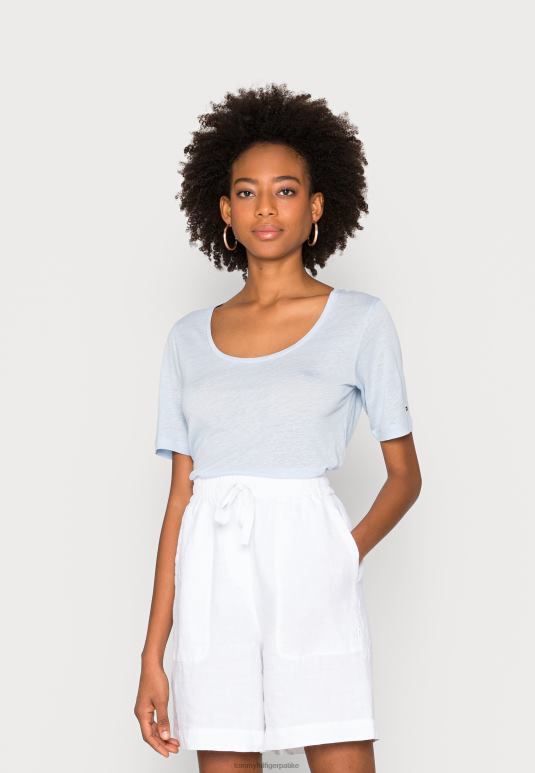 Tommy Hilfiger сцооп басиц мајица - 2D0804280 Tommy Hilfiger Srbija ветровито плаво