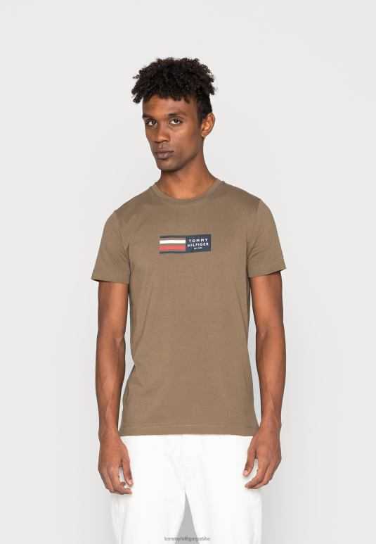 Tommy Hilfiger рвб цорп мајица са графичким принтом - 2D0804569 Tommy Hilfiger Srbija избледели војнички