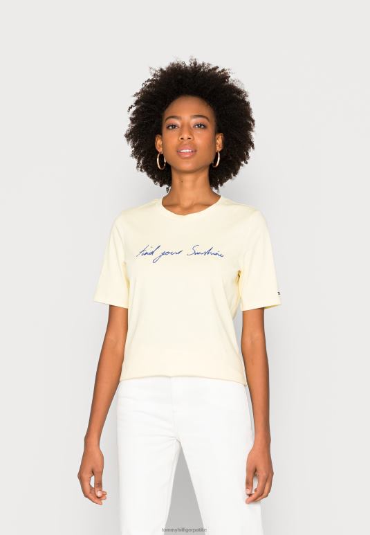 Tommy Hilfiger сунсхине слоган мајица основна мајица - 2D0804738 Tommy Hilfiger Srbija твист од лимуна