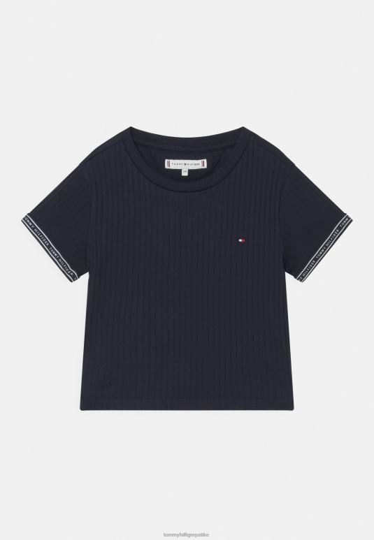 Tommy Hilfiger трака основна мајица - 2D0805226 Tommy Hilfiger Srbija пустињско небо