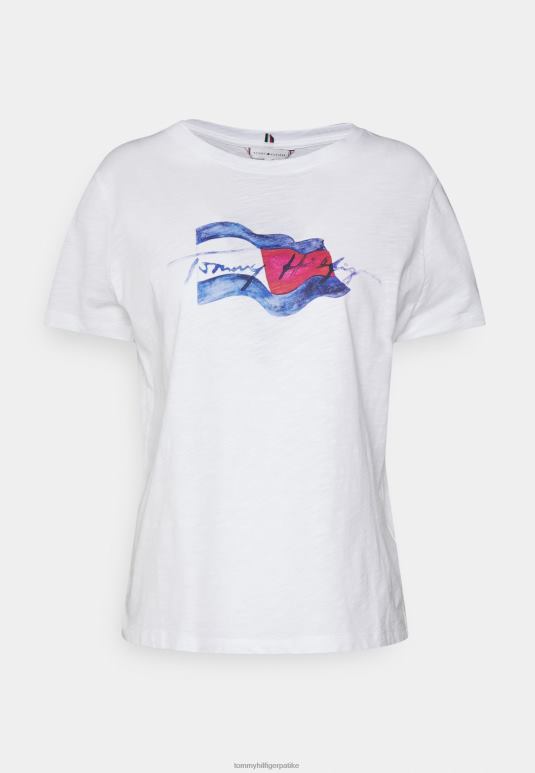 Tommy Hilfiger Т-схирт мајица са уобичајеним покретом заставе - 2D0805358 Tommy Hilfiger Srbija оптичка бела