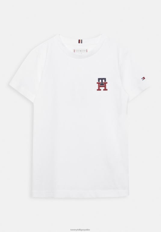 Tommy Hilfiger монограм унисекс основна мајица - 2D0805659 Tommy Hilfiger Srbija бела