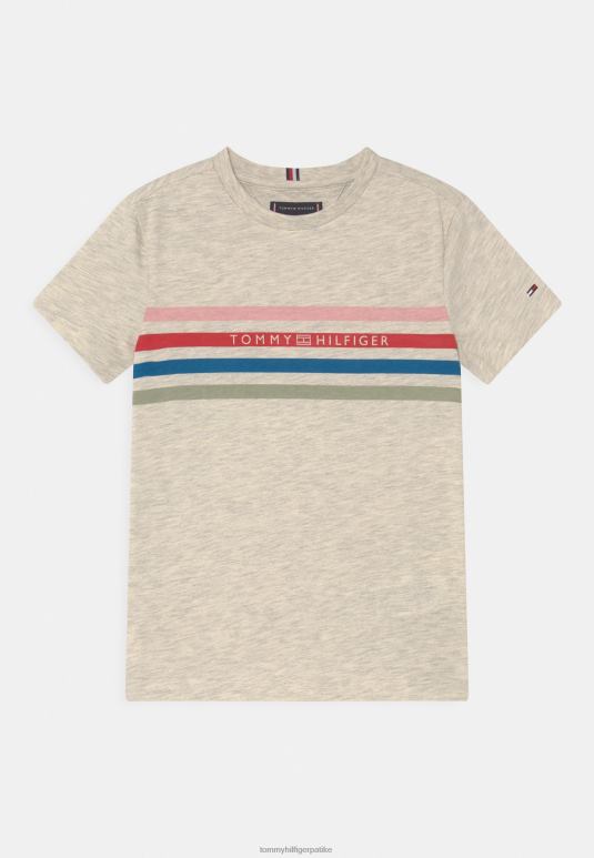 Tommy Hilfiger мајица са штампом на пруге - 2D0807588 Tommy Hilfiger Srbija ецру
