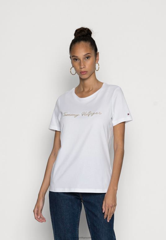 Tommy Hilfiger обична сцрипт мајица основна мајица - 2D0807699 Tommy Hilfiger Srbija бела