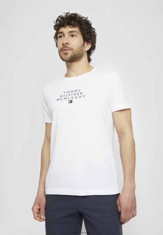 Tommy Hilfiger мала мајица са графичким принтом у средини - 2D0807810 Tommy Hilfiger Srbija бела