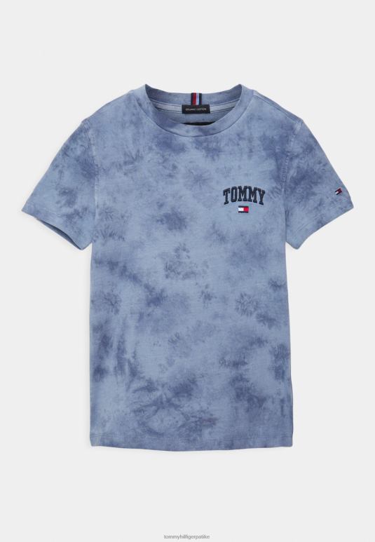 Tommy Hilfiger Тие дие мајица са принтом на универзитету - 2D0807830 Tommy Hilfiger Srbija тамна астра