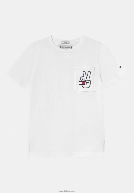Tommy Hilfiger џепна мајица са унисекс принтом - 2D0807844 Tommy Hilfiger Srbija бела
