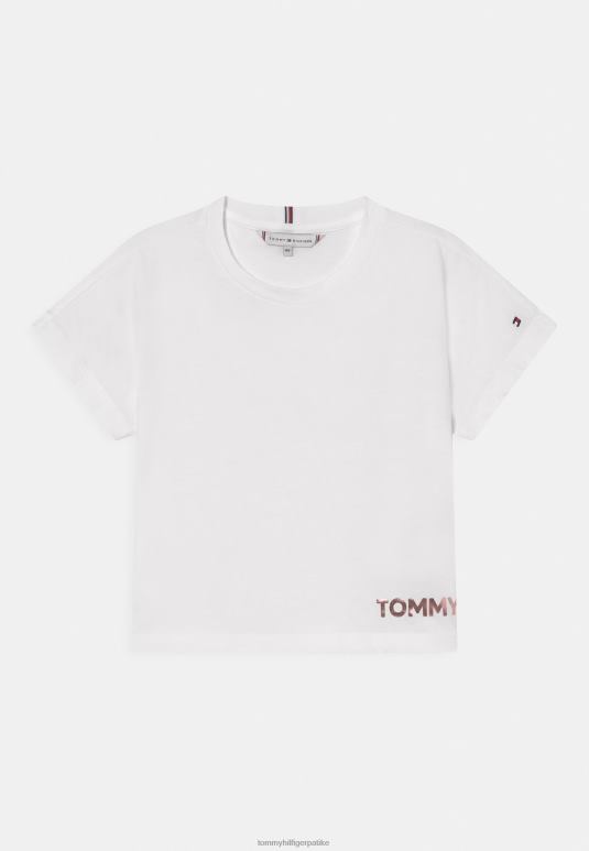 Tommy Hilfiger мајица са принтом од металик фолије - 2D0808001 Tommy Hilfiger Srbija бела