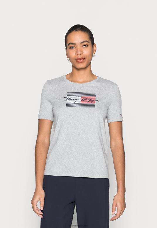 Tommy Hilfiger мајица са принтом заставе - 2D0808332 Tommy Hilfiger Srbija светло сиви врес