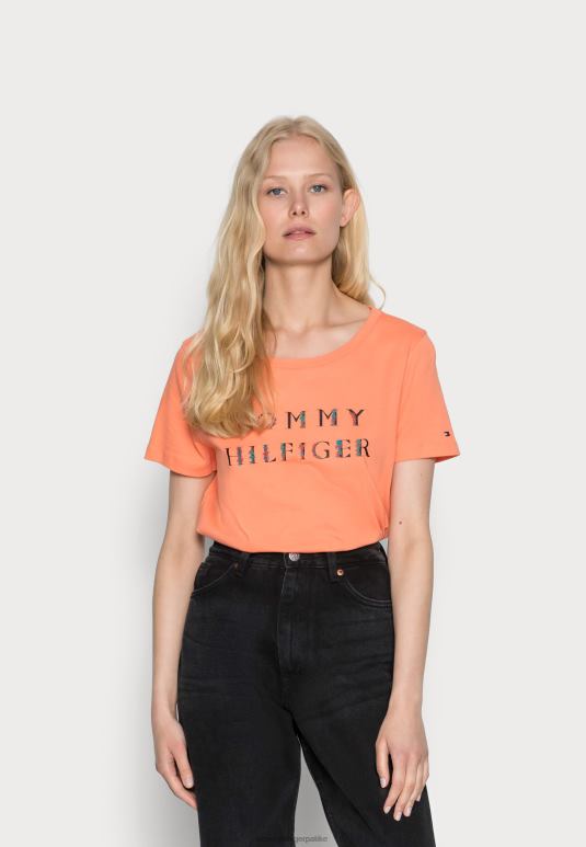 Tommy Hilfiger обична мајица са цветним принтом - 2D0808509 Tommy Hilfiger Srbija наранџаста
