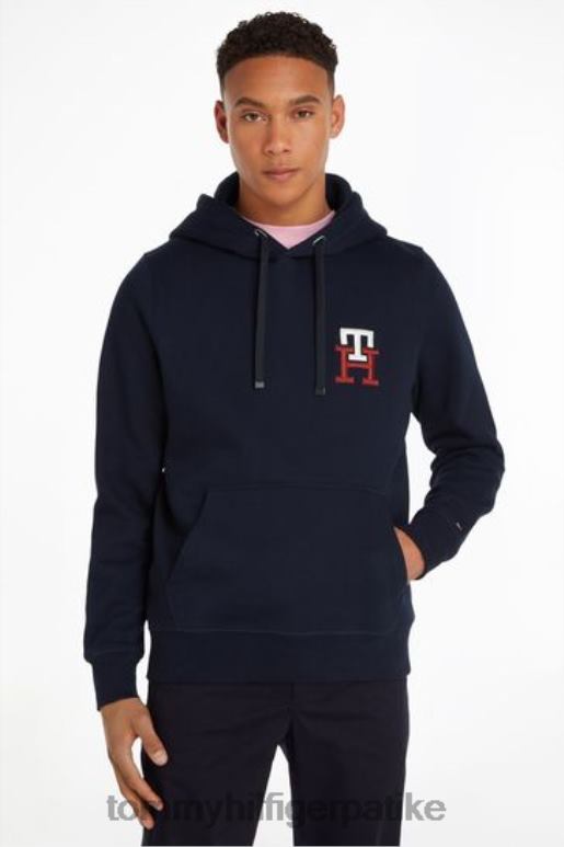 Tommy Hilfiger есенцијална дуксерица са монограмом - 2D0803558 Tommy Hilfiger Clothing плава