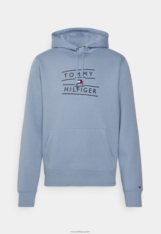 Tommy Hilfiger унисекс дуксерица са капуљачом са наслаганим логотипом - 2D0805739 Tommy Hilfiger Clothing свитање плаво