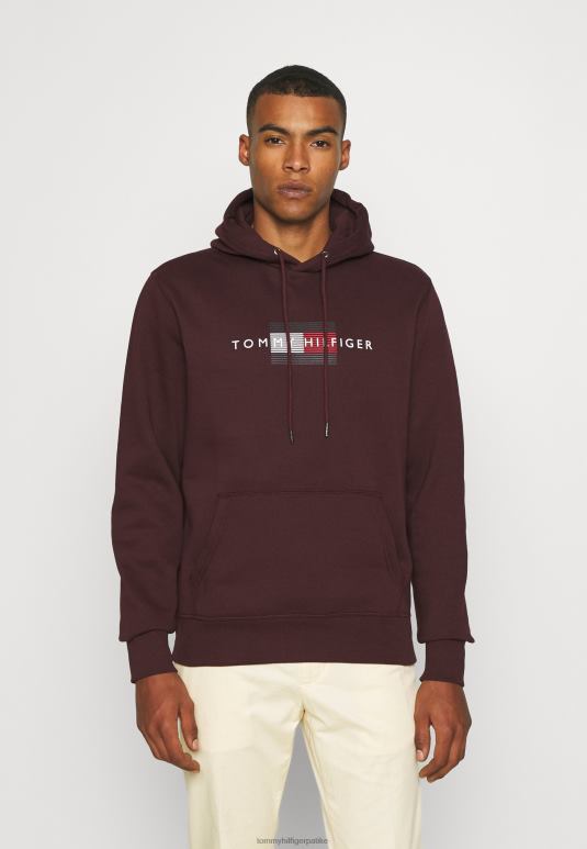 Tommy Hilfiger линес хооди хоодие - 2D0808514 Tommy Hilfiger Clothing дубоко бордо
