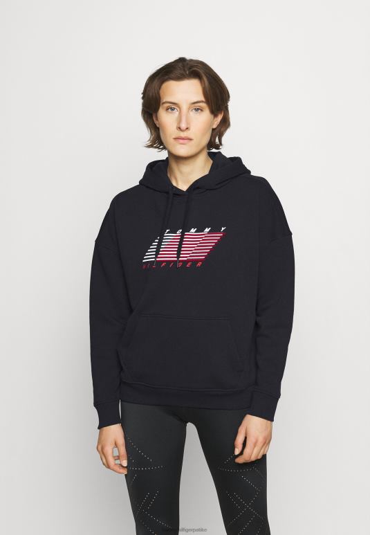 Tommy Hilfiger опуштена застава дуксерица с капуљачом - 2D0808761 Tommy Hilfiger Clothing пустињско небо